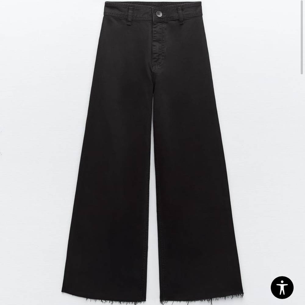 Zara black marine straight jeans